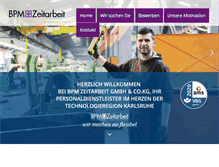 Tablet Screenshot of bpm-zeitarbeit.de
